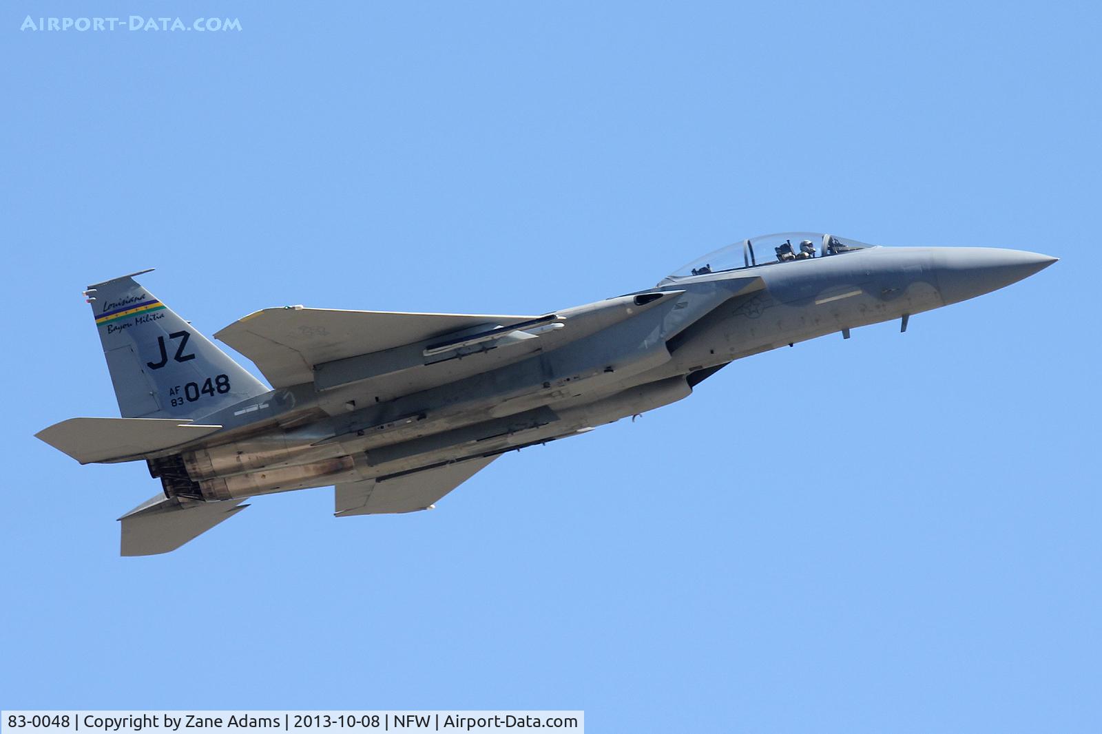 83-0048, 1983 McDonnell Douglas F-15D Eagle C/N 0886/D047, Departing NAS Fort Worth