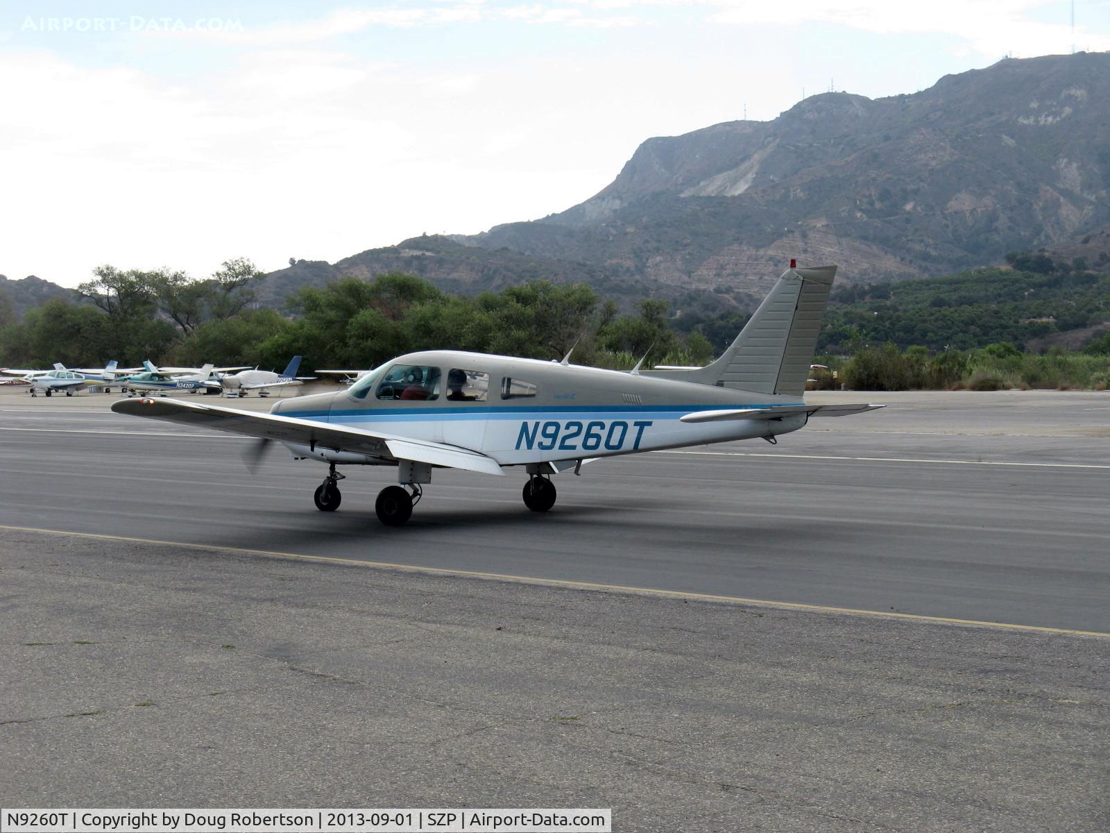N9260T, 1985 Piper PA-28-161 Warrior II C/N 28-8616033, 1985 Piper PA-28-161 WARRIOR II, Lycoming O-320-D3G 160 Hp, taxi back after landing Rwy 22