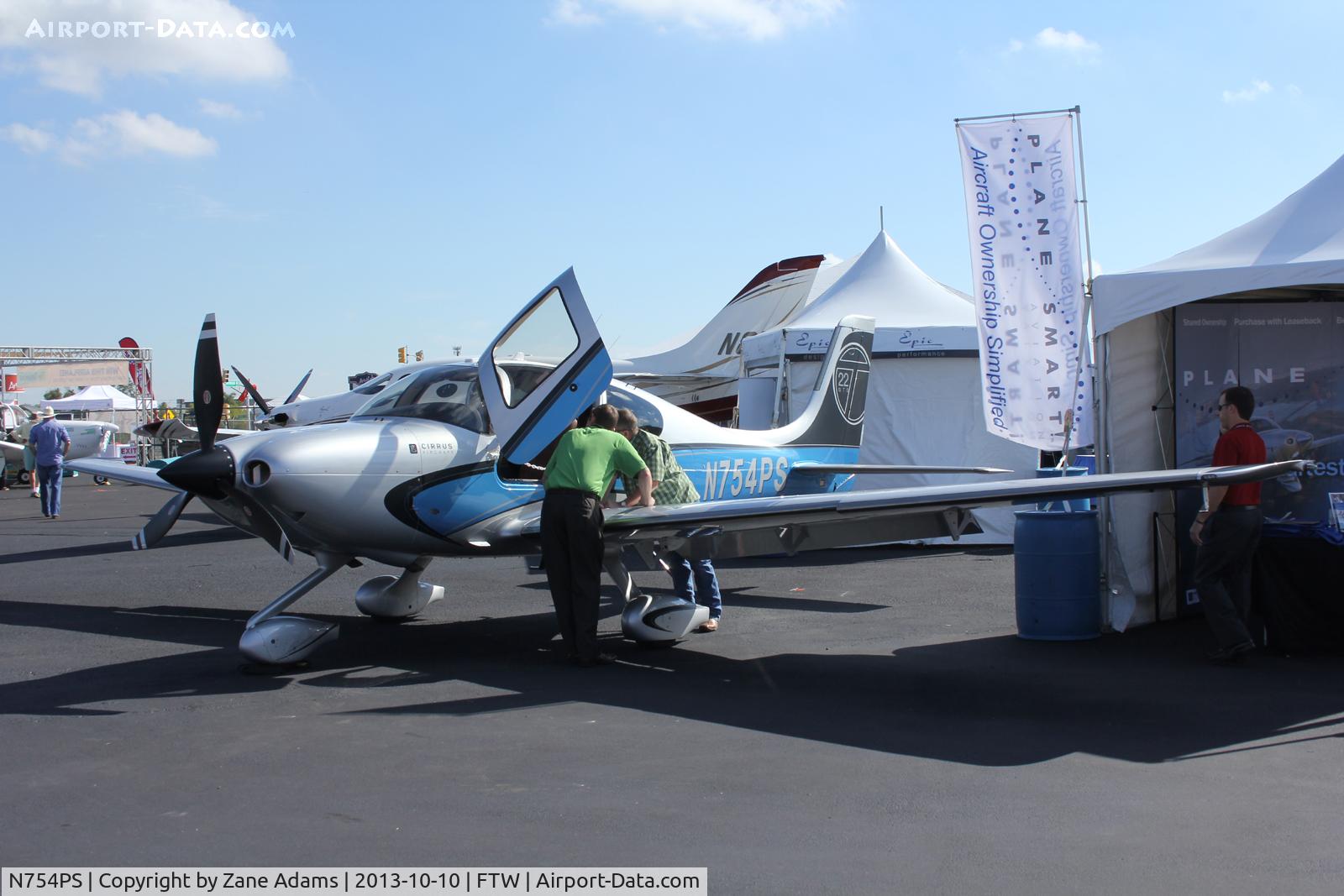 N754PS, 2013 Cirrus SR22T C/N 0464, At AOPA Airportfest 2013 - Fort Worth, TX