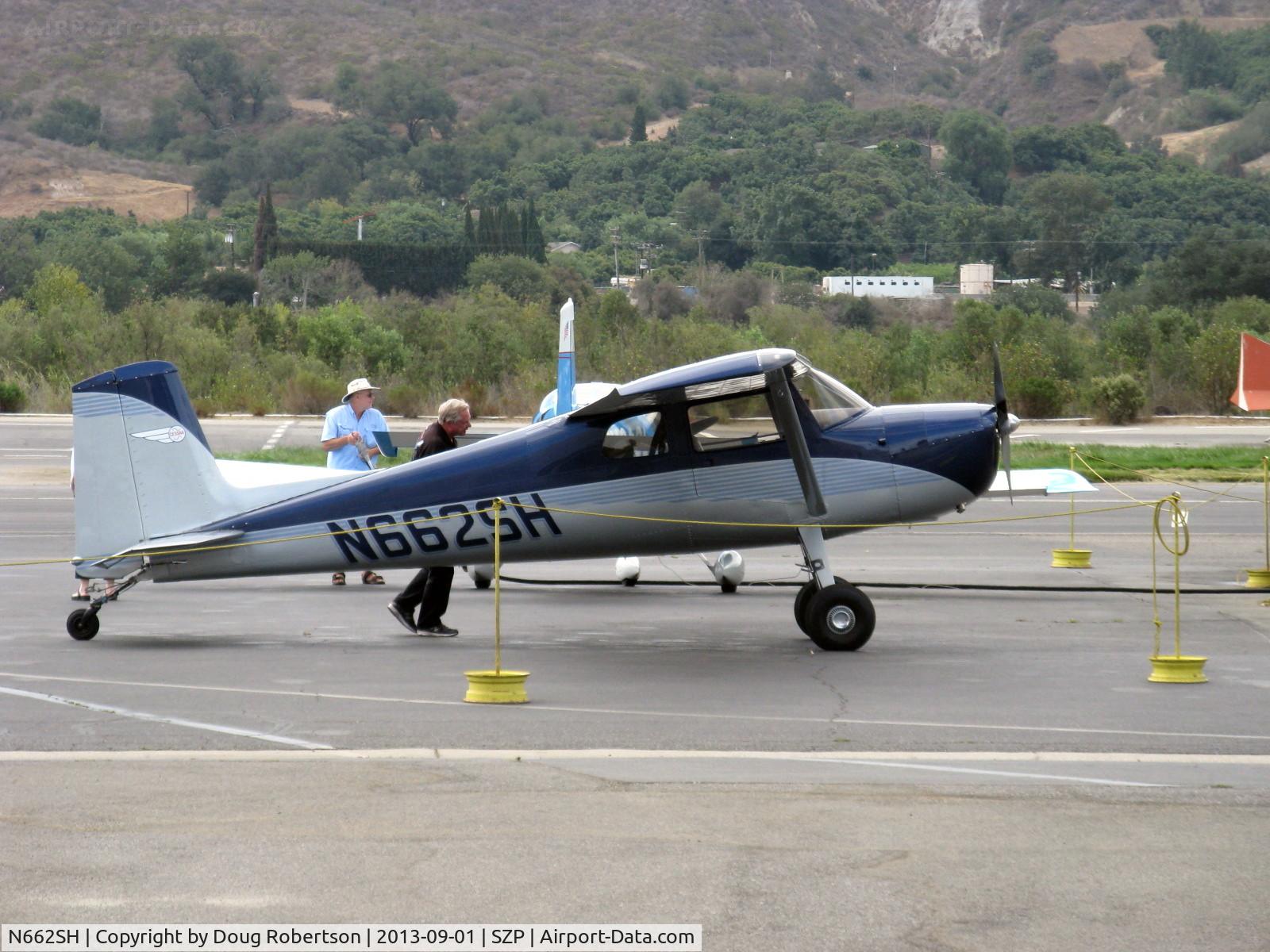 N662SH, 1962 Cessna 150B C/N 15059641, 1962 Cessna 150B, converted to tail dragger, Continental O-200 100 Hp, spotting the aircraft