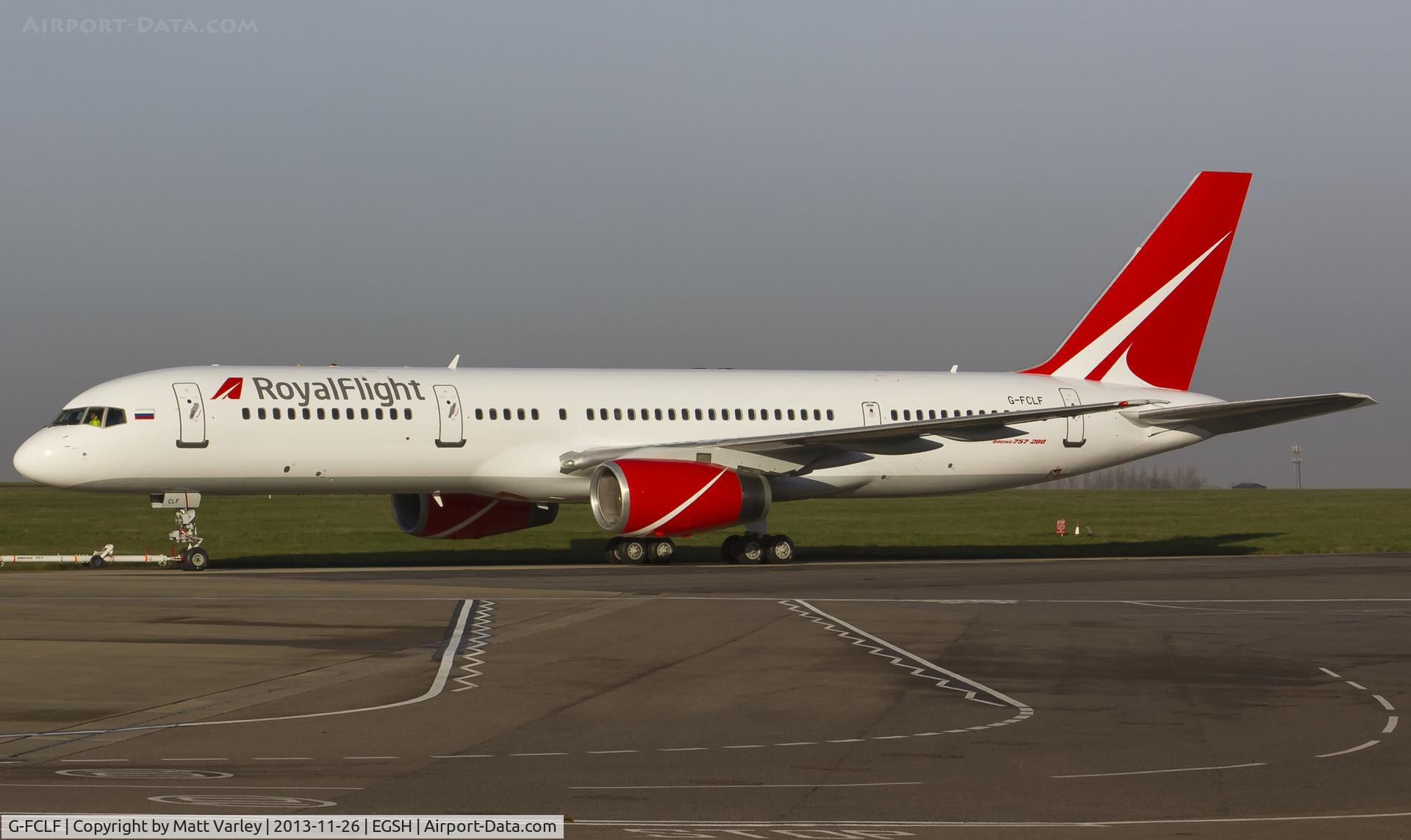 G-FCLF, 1999 Boeing 757-28A C/N 28835, Being towed to stand in full Royal Flight C/S after spray by Air Livery....