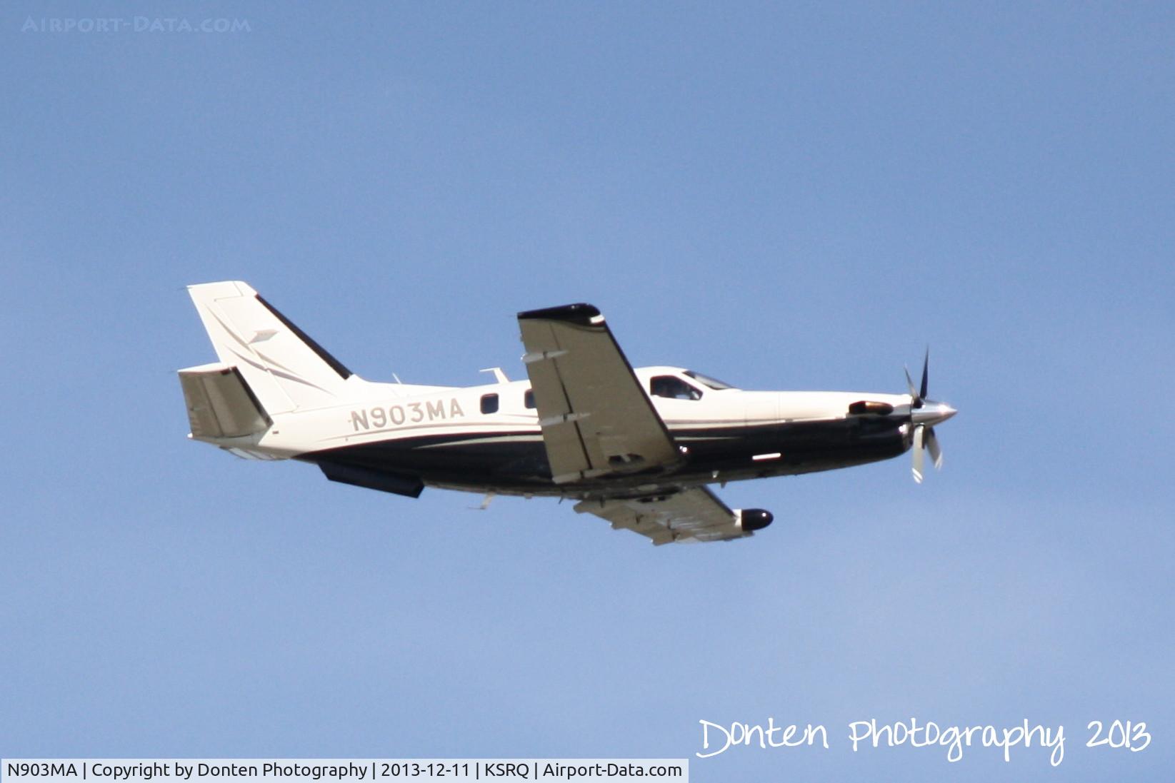 N903MA, 2004 Socata TBM-700 C/N 308, Socata TBM-700 (N903MA) departs Sarasota-Bradenton International Airport