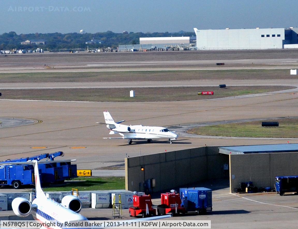 N578QS, 2007 Cessna 560 Citation Excel C/N 560-5754, Taxi DFW