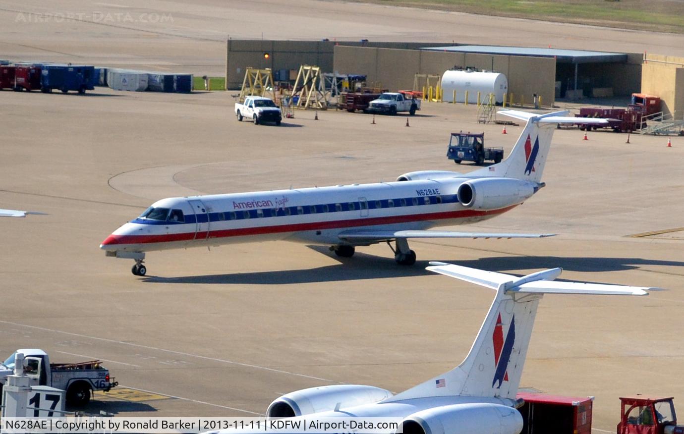 N628AE, 1999 Embraer ERJ-145LR (EMB-145LR) C/N 145124, Taxi DFW