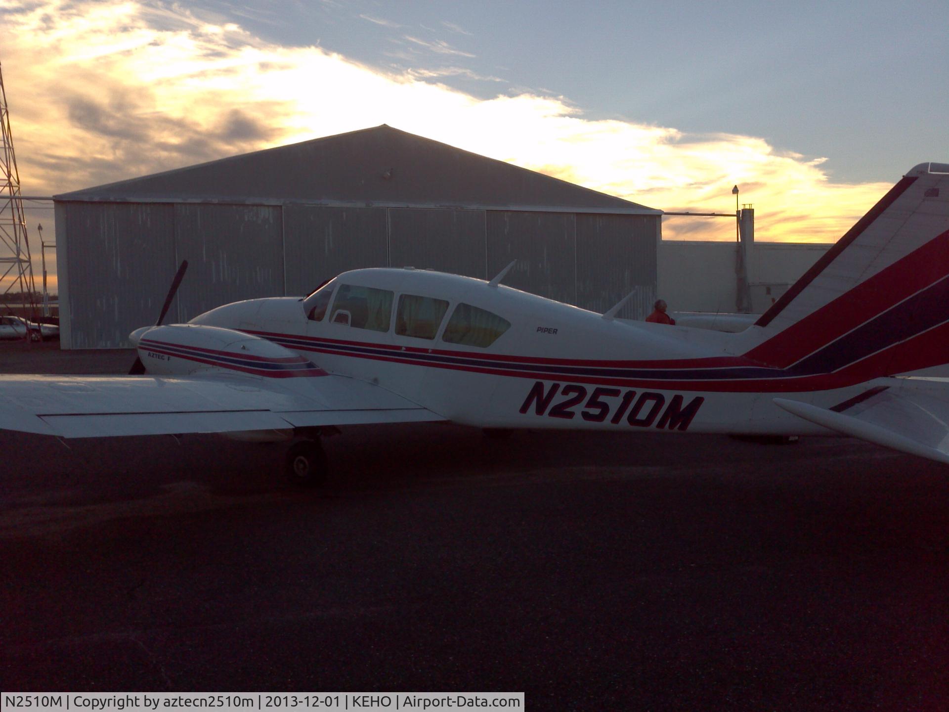 N2510M, 1979 Piper PA-23-250 Aztec C/N 27-7954070, In  beautiful evening at Shelby.