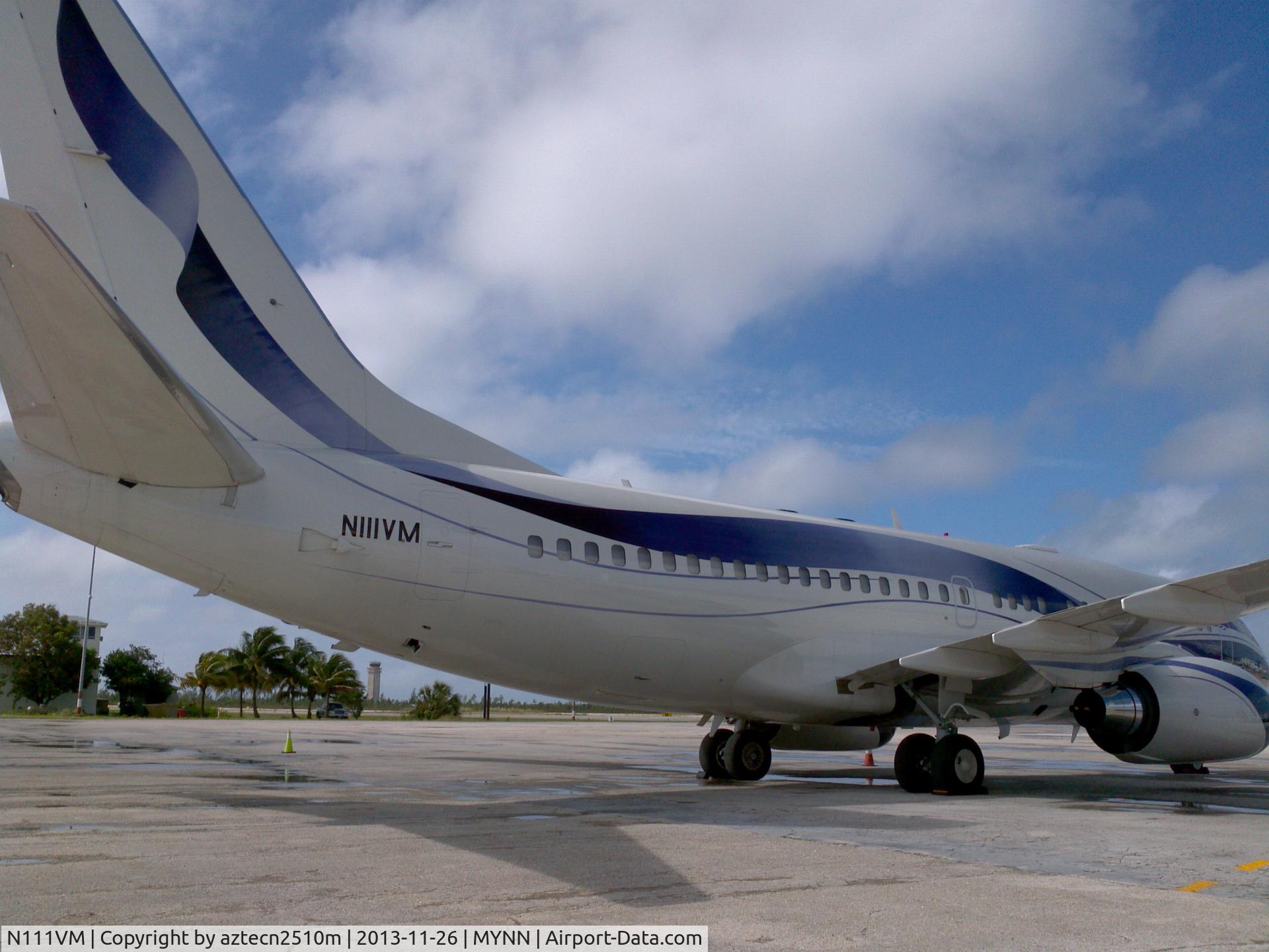 N111VM, 2007 Boeing 737-7GV C/N 36090, Parked next to the customs area.