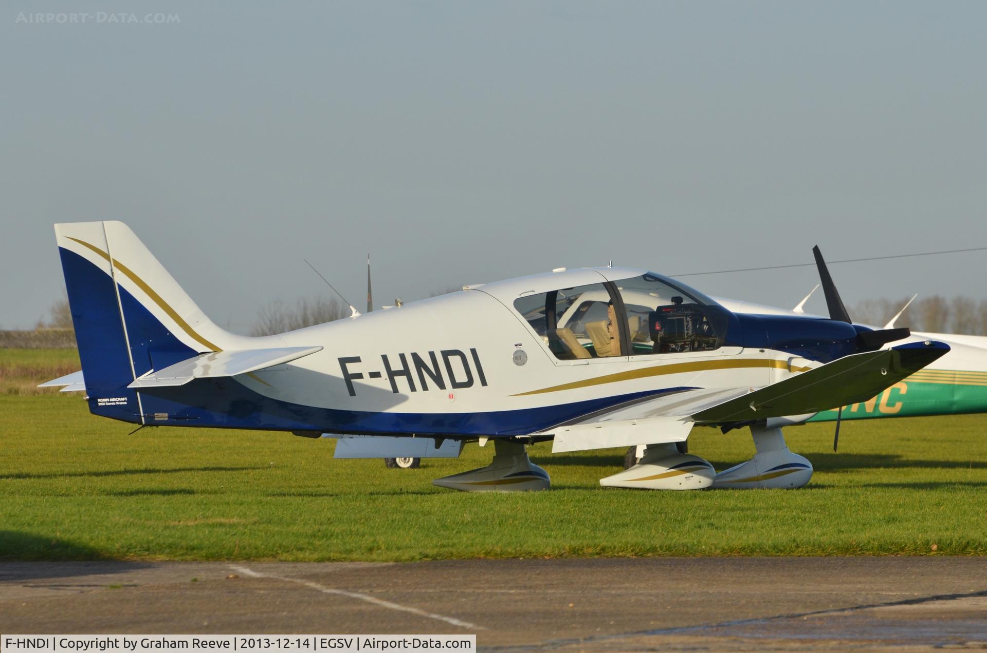 F-HNDI, Robin DR-400-140B Major C/N 2663, Parked at Old Buckenham.