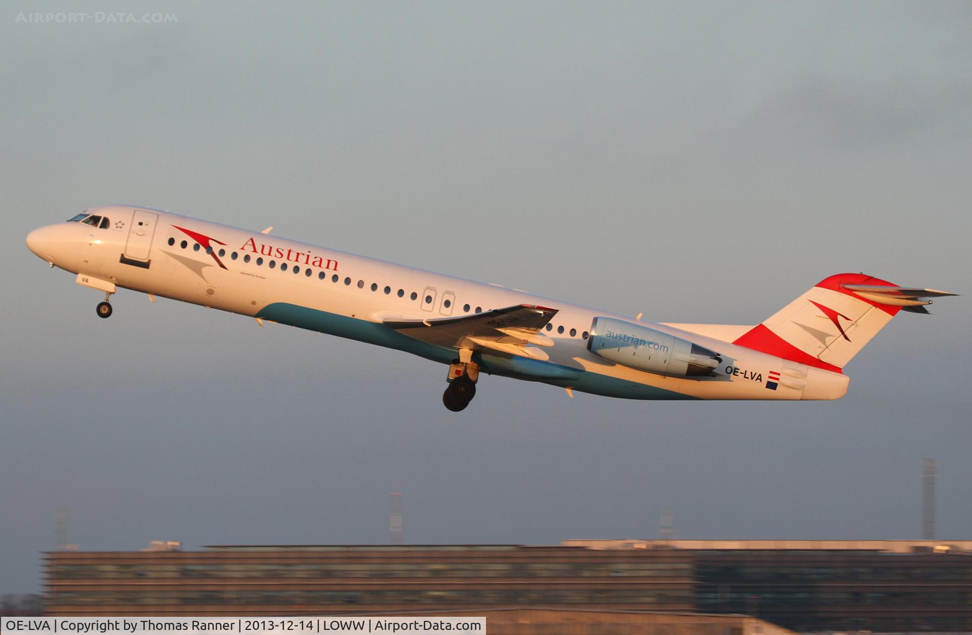 OE-LVA, 1994 Fokker 100 (F-28-0100) C/N 11490, Austrian Fokker 100