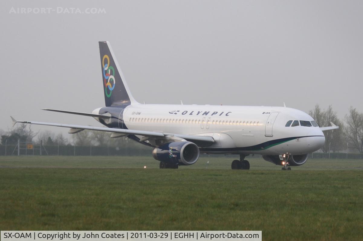SX-OAM, 2009 Airbus A320-232 C/N 3990, Misty arrival for repaint