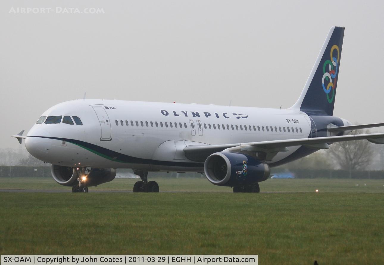 SX-OAM, 2009 Airbus A320-232 C/N 3990, Taxiing after arriving for respray