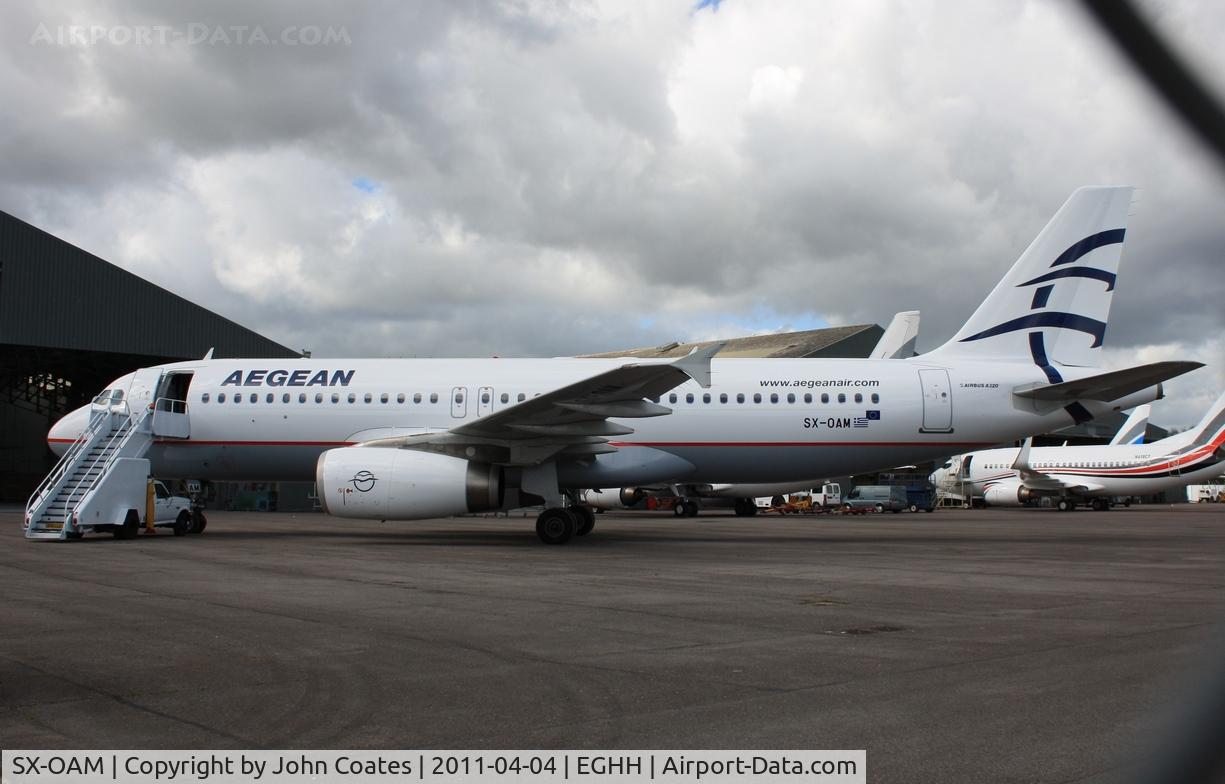 SX-OAM, 2009 Airbus A320-232 C/N 3990, Exiting paintshop after respray