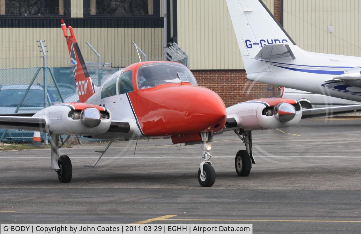 G-BODY, 1979 Cessna 310R C/N 310R-1503, Taxiing to depart
