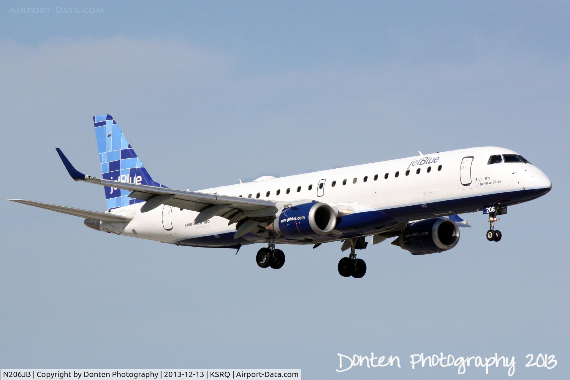 N206JB, 2006 Embraer 190AR (ERJ-190-100IGW) C/N 19000025, JetBlue Flight 741 (N206JB) 