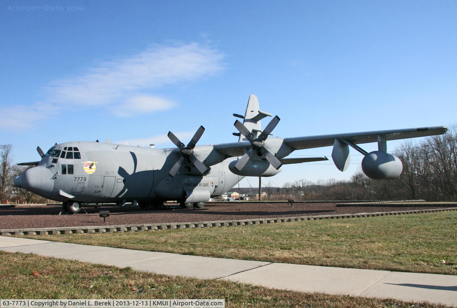 63-7773, 1963 Lockheed EC-130E Hercules C/N 382-3839, This one-of-a-kind aircraft is on display at the Pennsylvania National Guard Military Museum, Fort Indiantown Gap, Annville, PA.