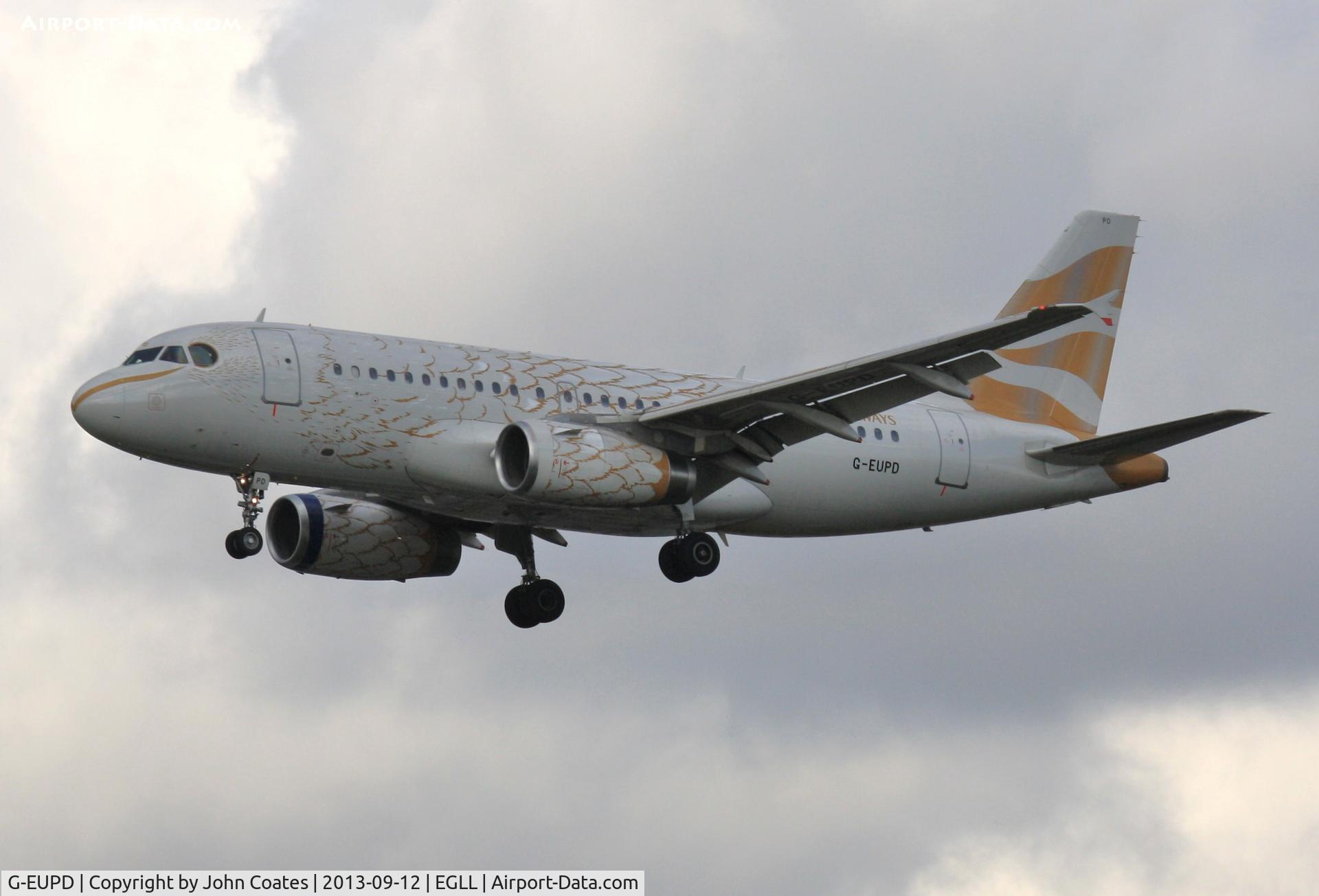 G-EUPD, 1999 Airbus A319-131 C/N 1142, Finals to 27L