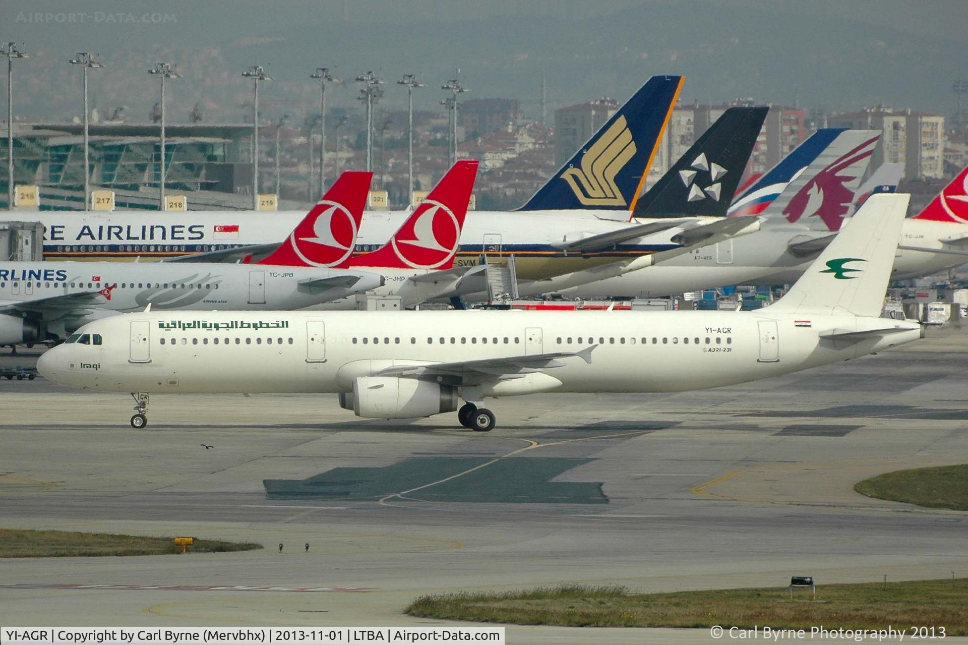 YI-AGR, 2010 Airbus A321-231 C/N 4067, Taken from the Fly Inn Shopping Mall.