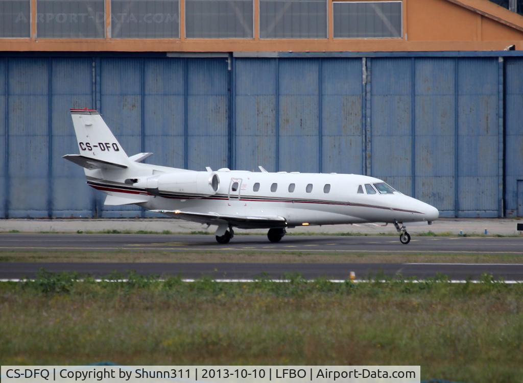 CS-DFQ, Cessna 560XL Citation C/N 560-5334, Taxiing to the General Aviation area...