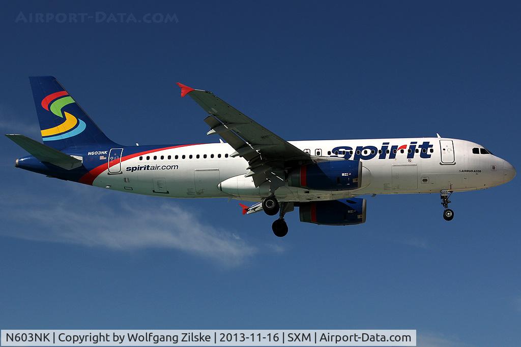 N603NK, 2010 Airbus A320-232 C/N 4321, At famous Maho Beach
