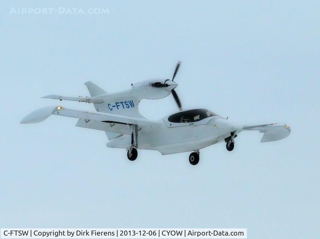C-FTSW, 2009 Seawind 300C C/N ADC-002, This a experimental aircraft flown by the National Research Council, seen here approaching rwy 25.