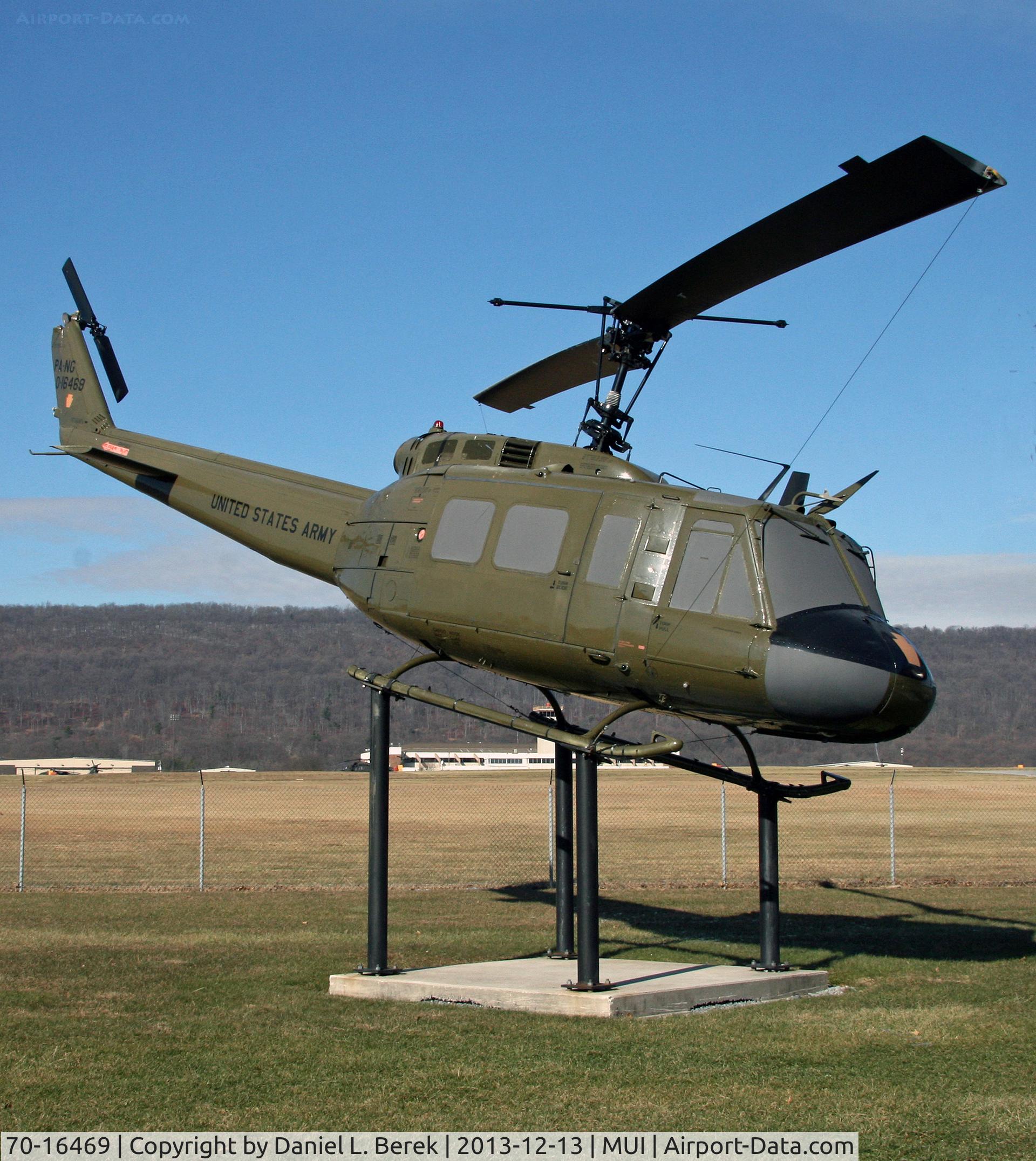 70-16469, 1970 Bell UH-1H Iroquois C/N 12774, This iconic helicopter is not on display at the Pennsylvania National Guard Military Museum.