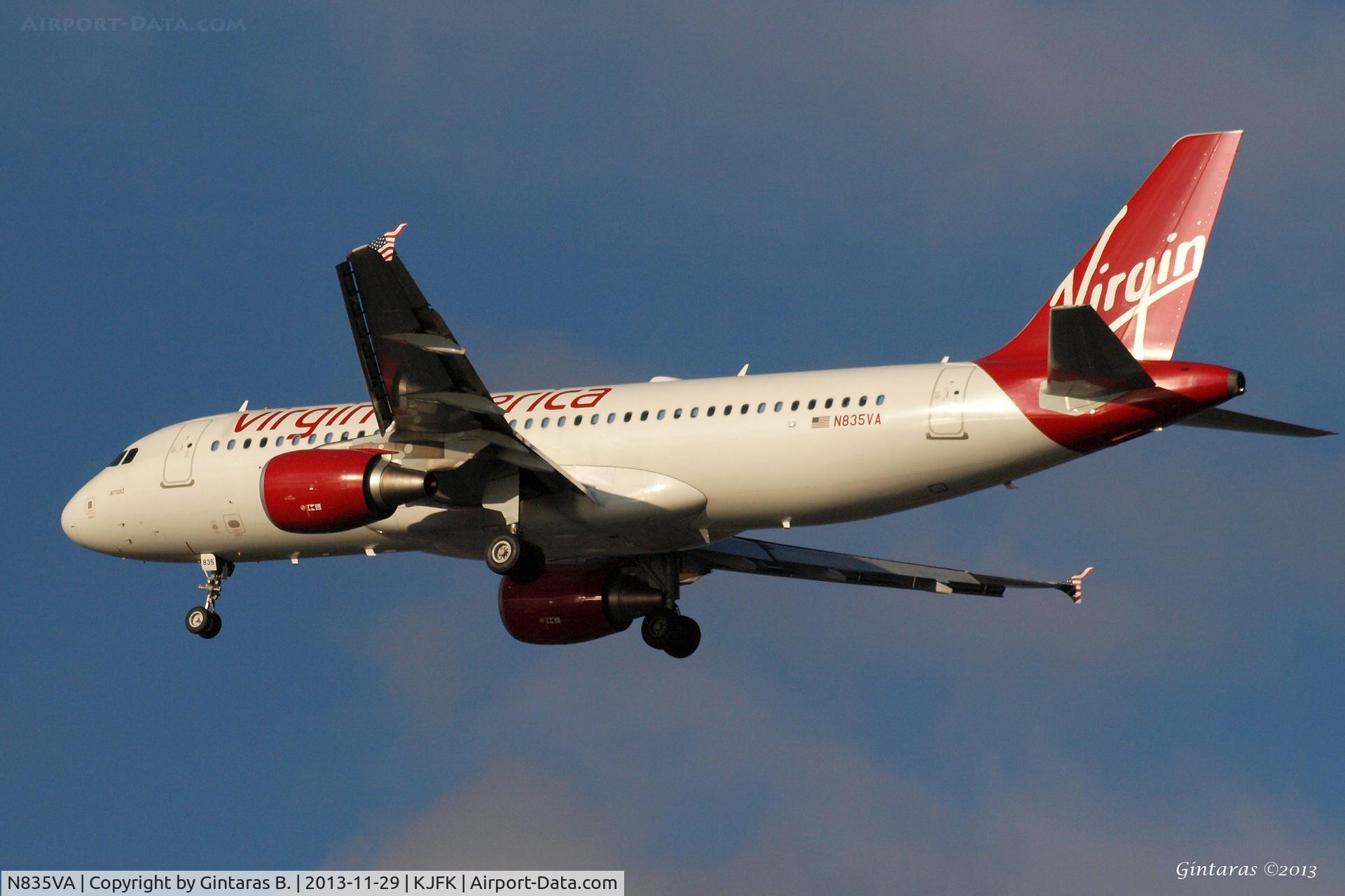 N835VA, 2010 Airbus A320-214 C/N 4448, Going To A Landing on 31R, JFK