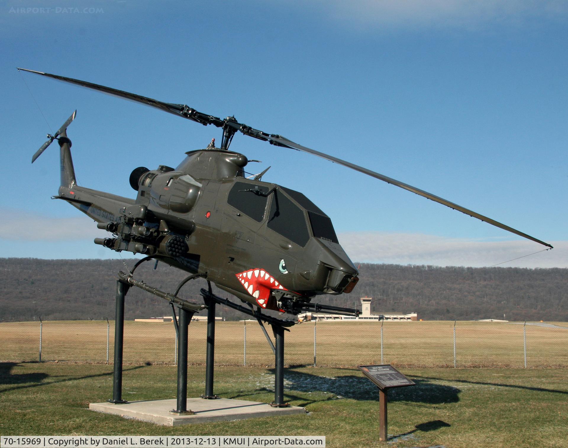 70-15969, 1970 Bell AH-1F Cobra C/N 20913, This helicopter is now on display at the Pennsylvania Guard Military Museum, Fort Indianatown Gap, Annville, PA.