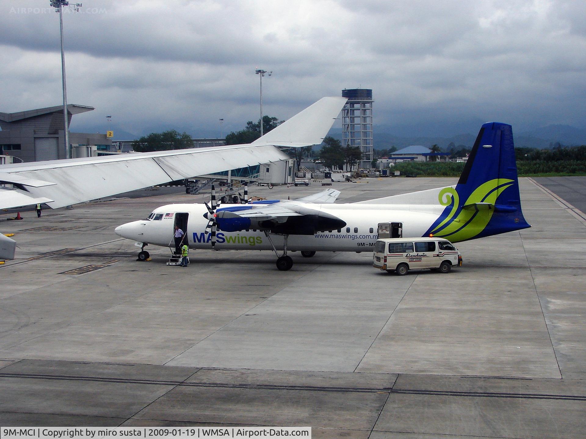 9M-MCI, 1971 Fokker F-27-500 Friendship C/N 10471, MAS Wings Airlines F27 parking at Kuala Lumpur-Subang Sultan Abdul Aziz Shah International Airport
