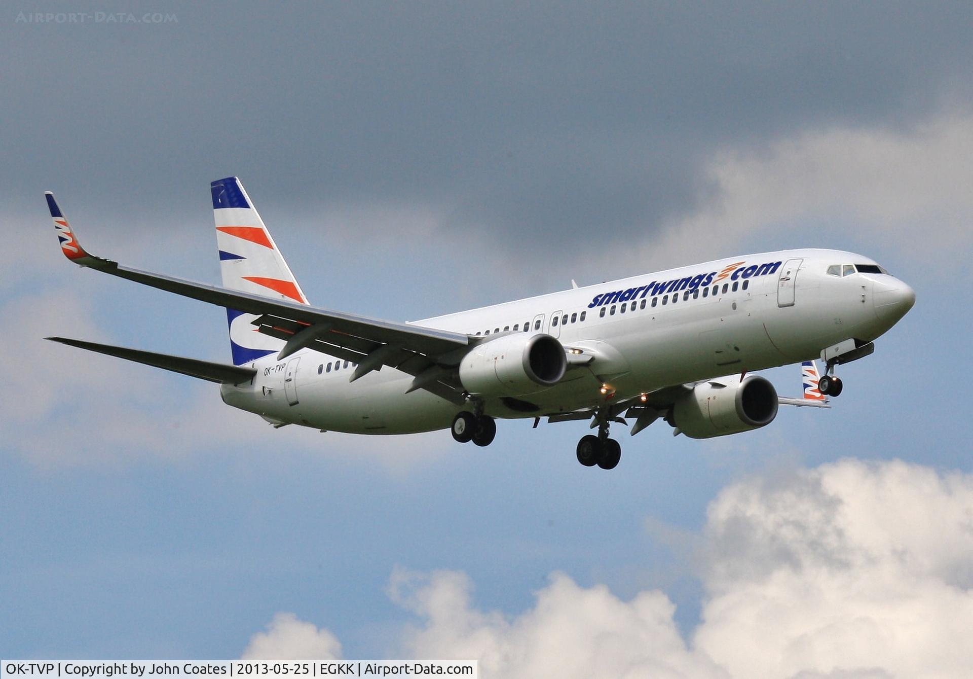 OK-TVP, 2002 Boeing 737-8K5 C/N 32907, On approach to 08R