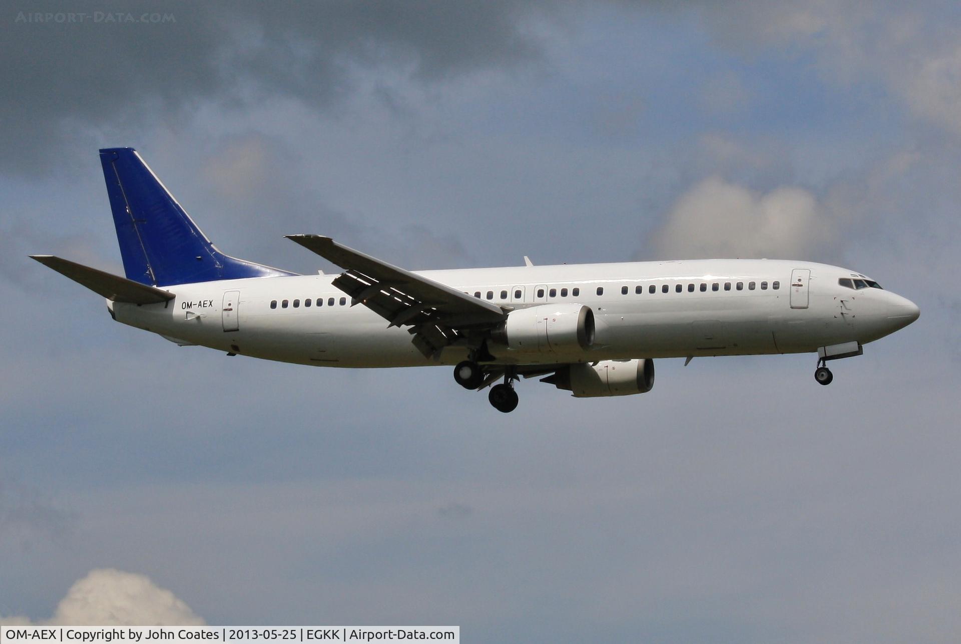 OM-AEX, 1992 Boeing 737-4Y0 C/N 25178, Air Explore finals to 08R