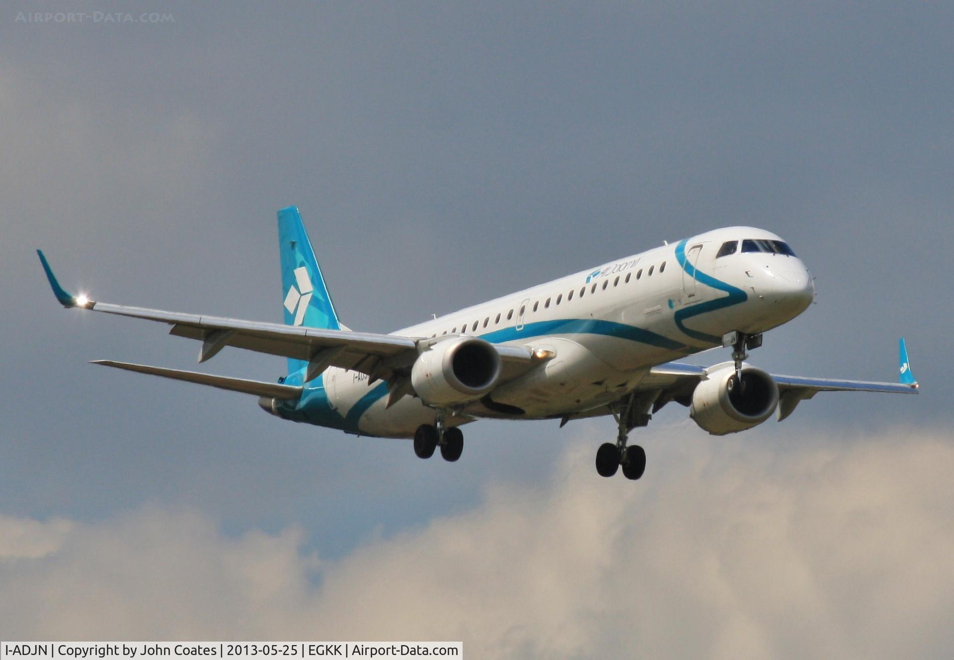 I-ADJN, 2009 Embraer 195LR (ERJ-190-200LR) C/N 19000270, On approach to 08R