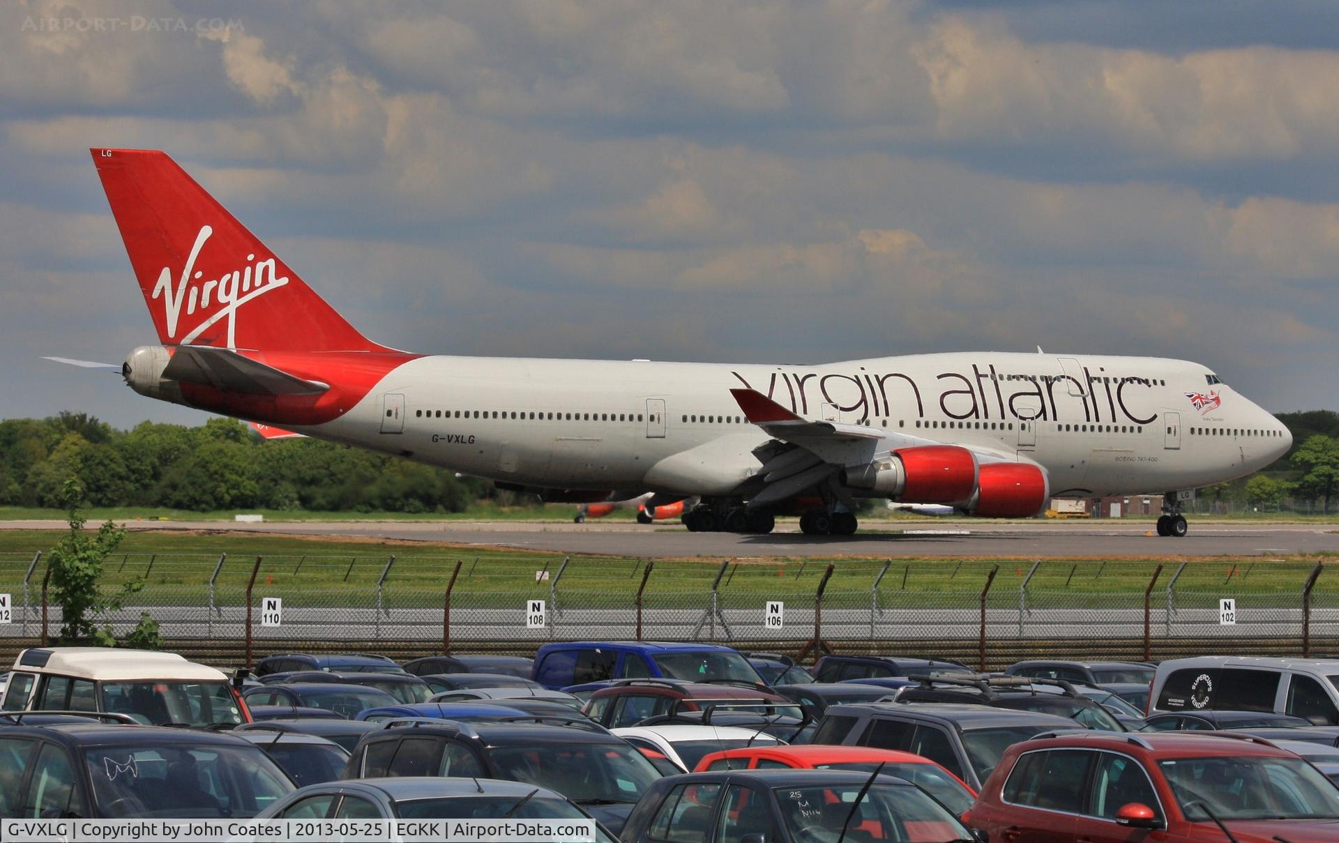 G-VXLG, 1998 Boeing 747-41R C/N 29406, Departing 08R