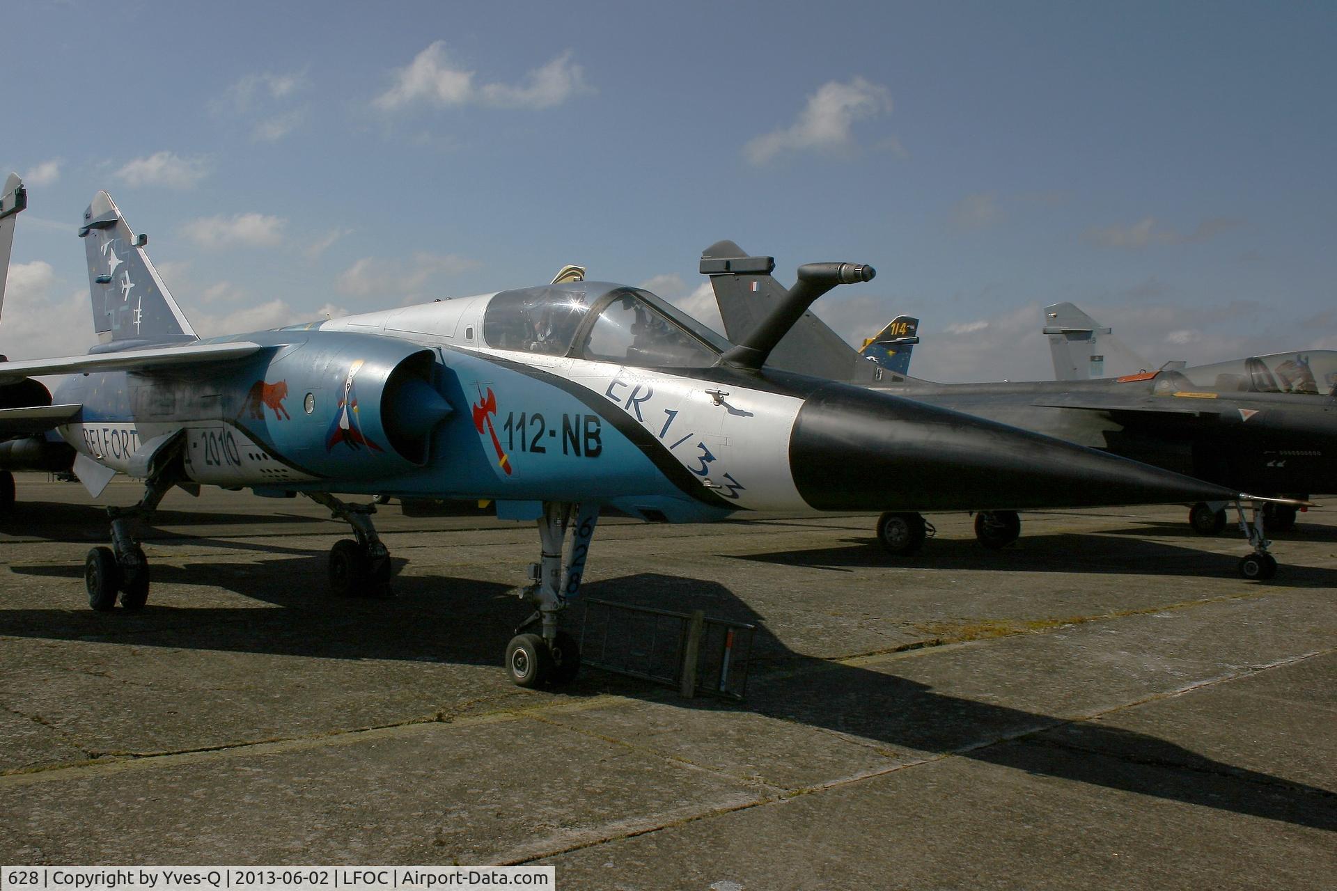 628, Dassault Mirage F.1CR C/N 628, Dassault Mirage F1CR, Static Display Chateaudun Air Base 279 (LFOC) Open day 2013.