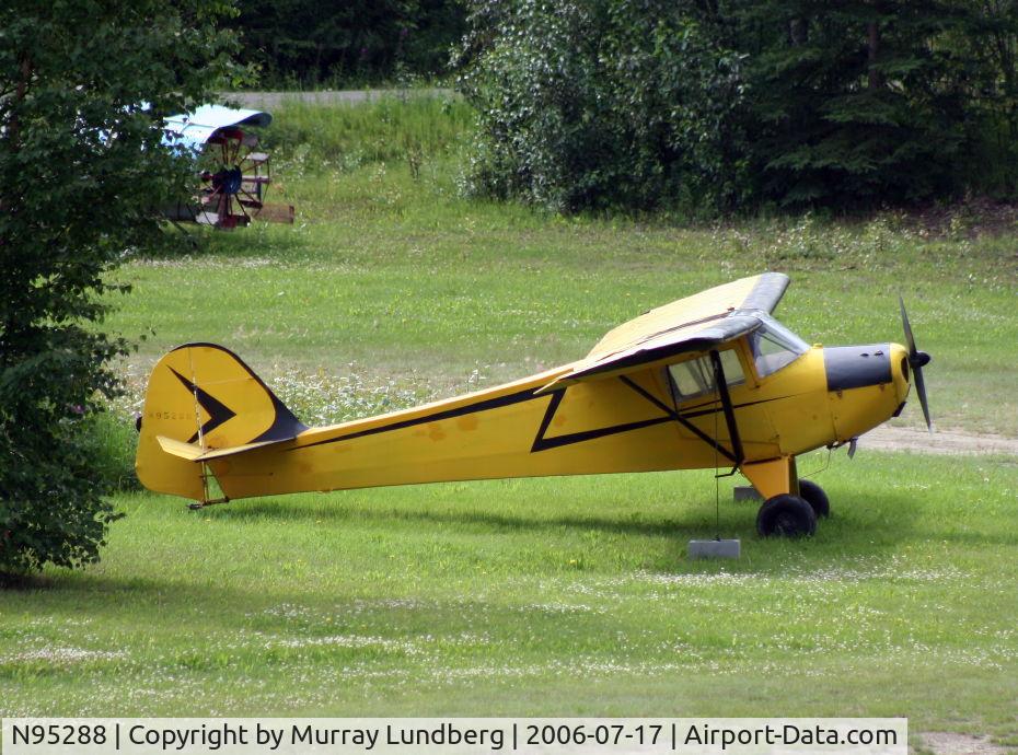 N95288, 1946 Taylorcraft BC12-D C/N 9688, Along the Chena River in Fairbanks, Alaska.