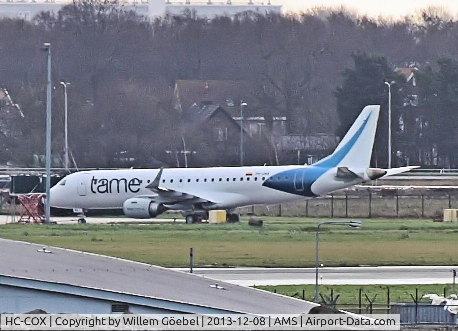 HC-COX, 2010 Embraer 190AR (ERJ-190-100IGW) C/N 19000372, Parking on Schiphol East under his old reg.PH-DNA