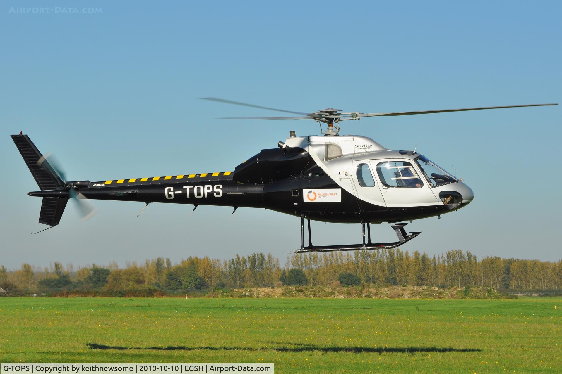 G-TOPS, 1982 Aerospatiale AS-355F-1 Ecureuil 2 C/N 5151, Landing in sunlight !