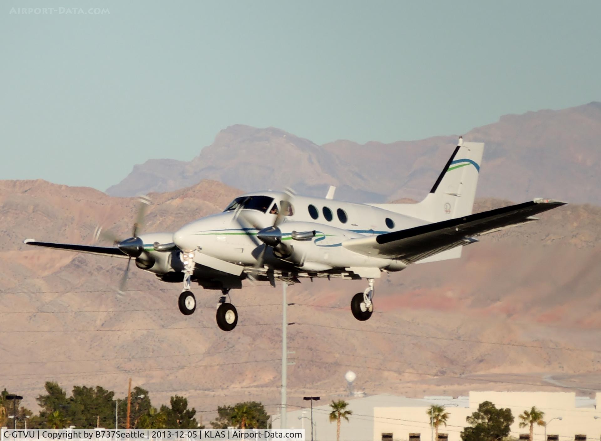 C-GTVU, 1978 Beech E90 King Air C/N LW-291, Landing KLAS.