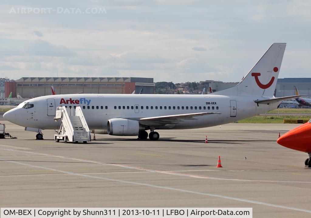OM-BEX, 1989 Boeing 737-382 C/N 24365, Parked at the General Aviation area...