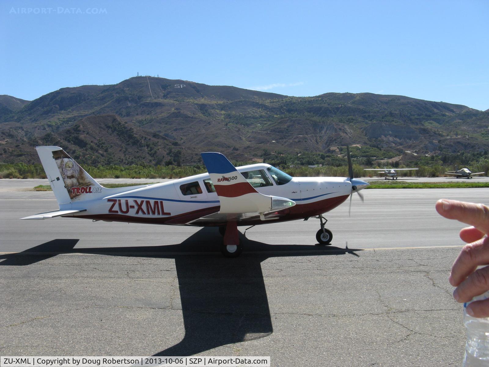 ZU-XML, 2009 Ravin 500 C/N 0905021, 2009 SA Ravin Aircraft CC RAVIN 500, Lycoming IO-540 260 Hp, on Troll Air Round the World Flight, 160 gal. integral wing tanks+ferry tank, a production composite aircraft also available as a kit, taxi back