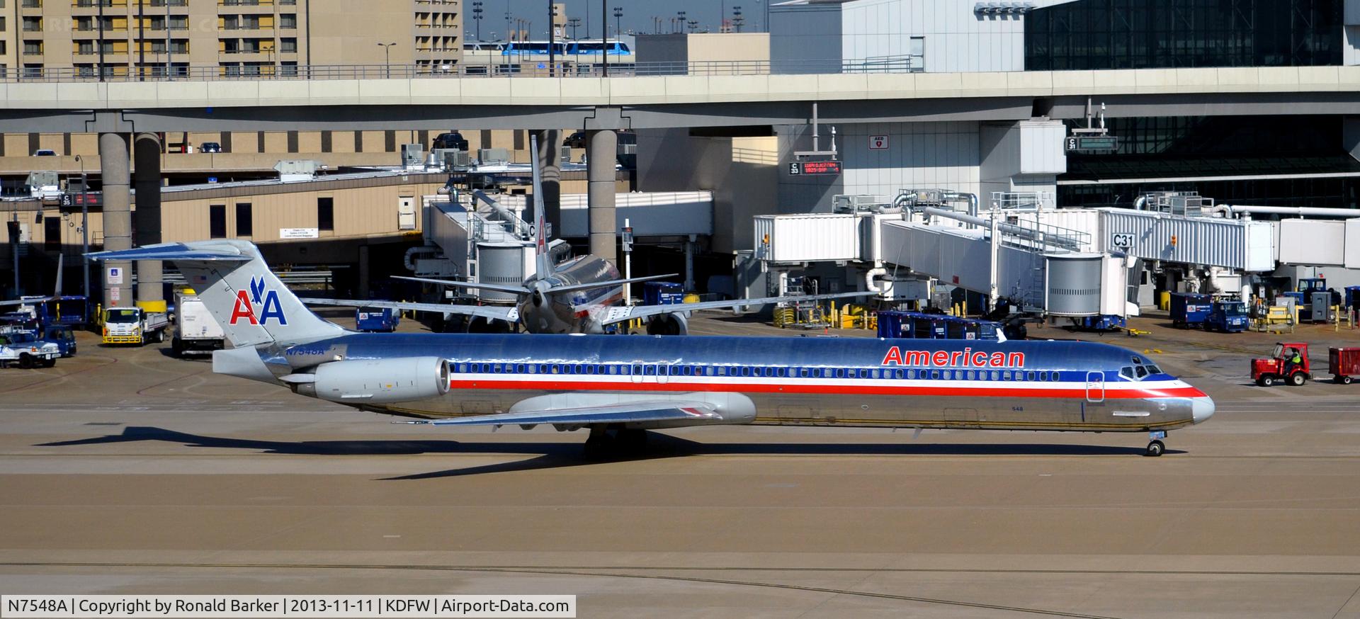 N7548A, 1991 McDonnell Douglas MD-82 (DC-9-82) C/N 53030, Taxi DFW