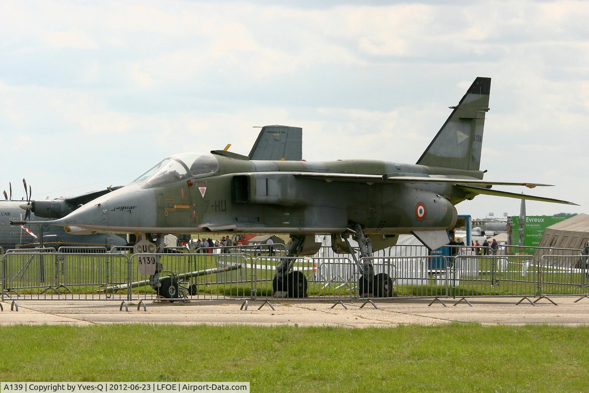 A139, Sepecat Jaguar A C/N A139, Sepecat Jaguar A, Euvreux-Fauville Air Base 105 (LFOE) open day 2012.