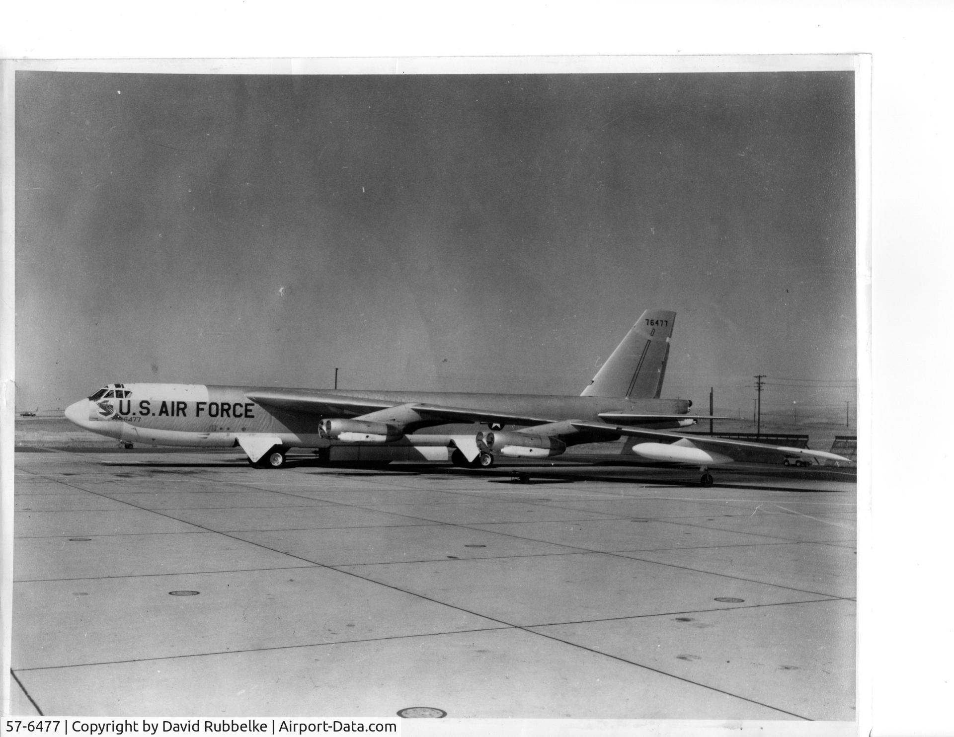 57-6477, 1957 Boeing B-52G Stratofortress C/N 464182, 477 at Beale AFB Ca. 1969