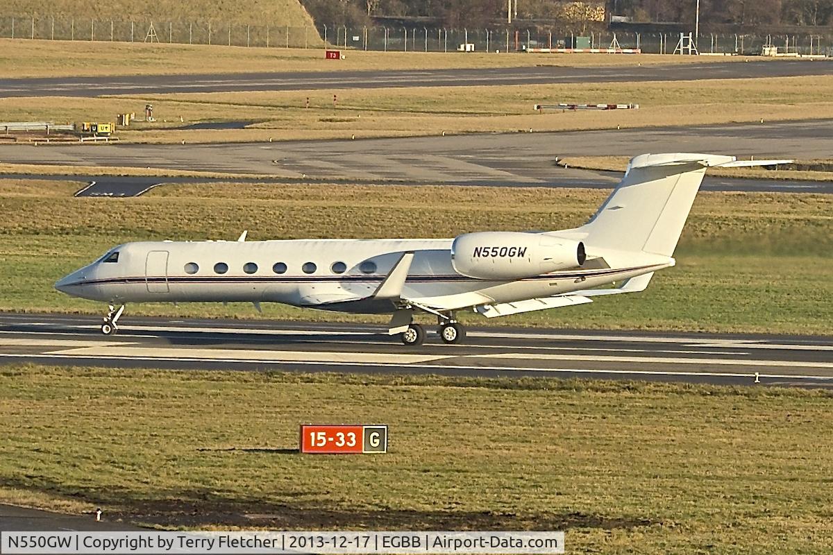 N550GW, 2003 Gulfstream Aerospace GV-SP (G550) C/N 5006, 2003 Gulfstream Aerospace GV-SP (G550), c/n: 5006 at Birmingham