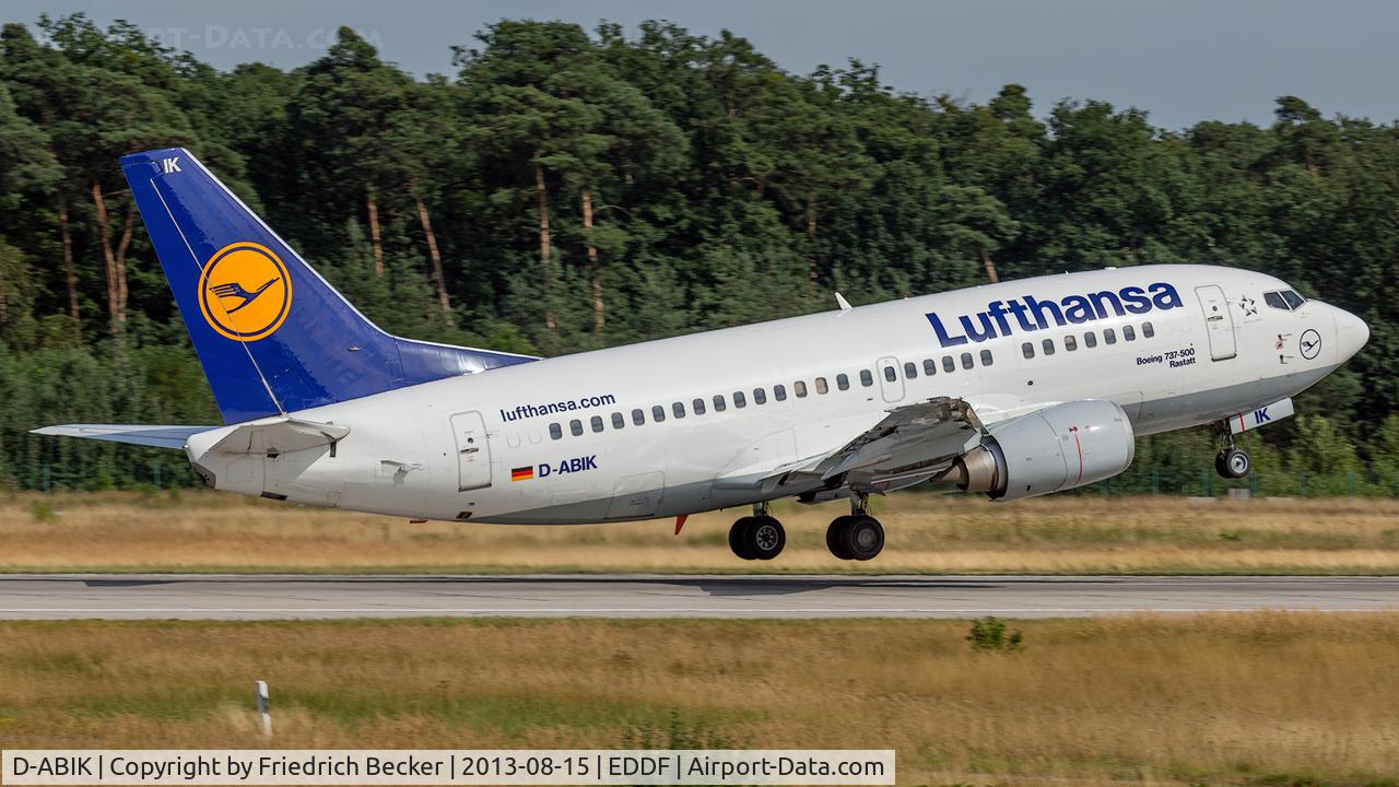 D-ABIK, 1991 Boeing 737-530 C/N 24823, departure via RW18W