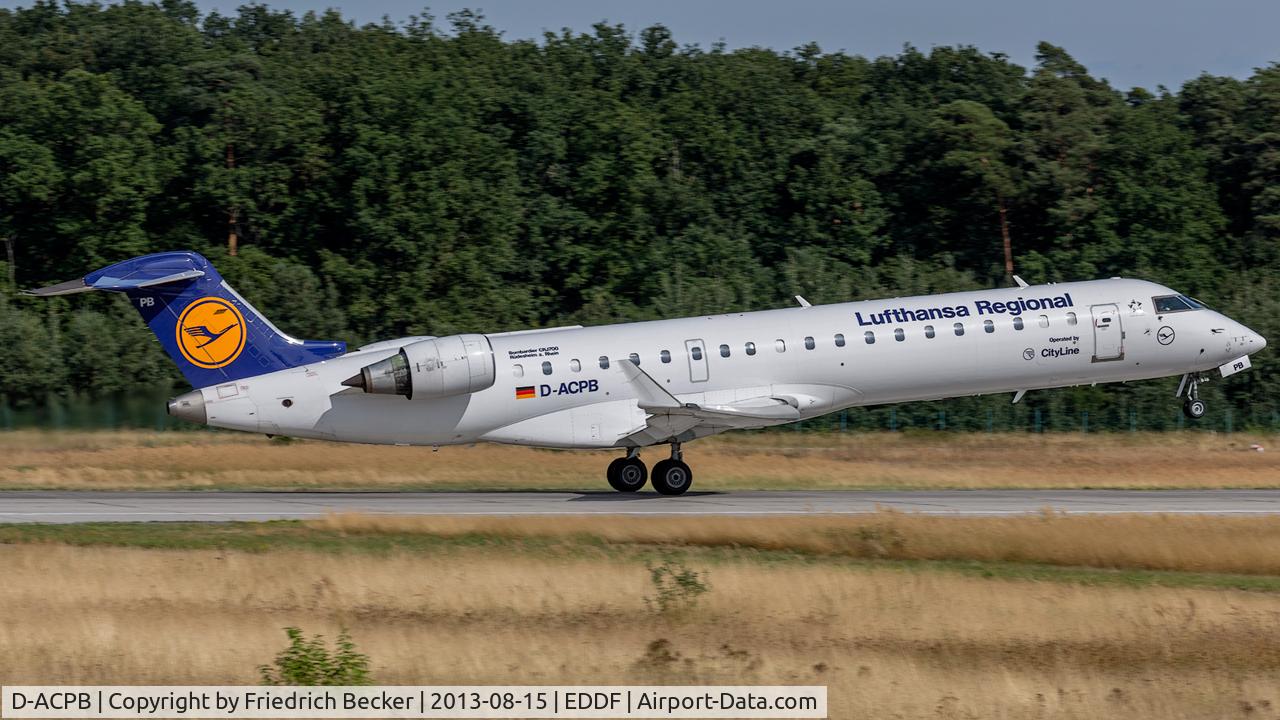 D-ACPB, 2001 Canadair CRJ-701ER (CL-600-2C10) Regional Jet C/N 10013, departure via RW18W