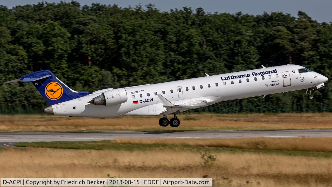 D-ACPI, 2002 Canadair CRJ-701ER (CL-600-2C10) Regional Jet C/N 10046, departure via RW18W