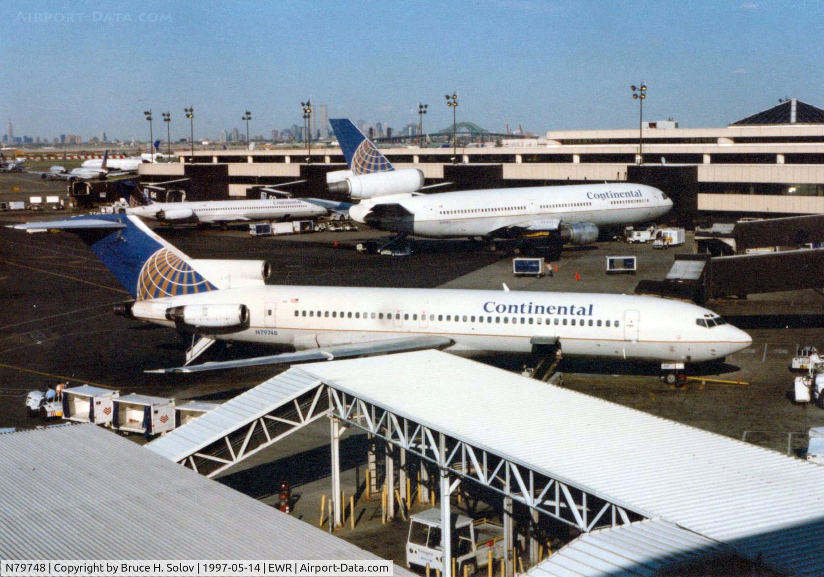 N79748, 1981 Boeing 727-224 C/N 22450, on the tarmac at Newark-Liberty Int'l Airport in NJ