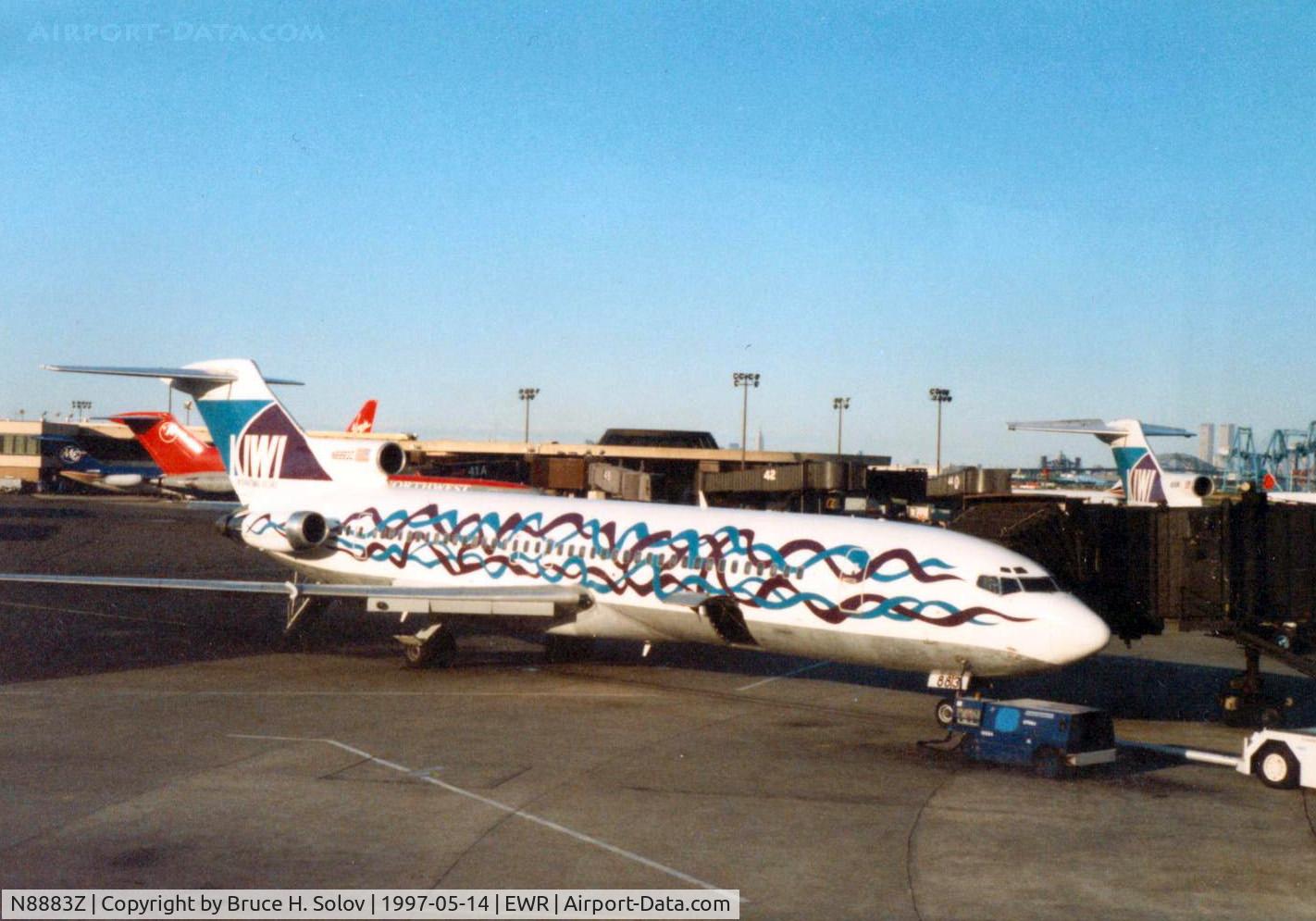 N8883Z, 1979 Boeing 727-225 C/N 21580, on th tarmac at EWR