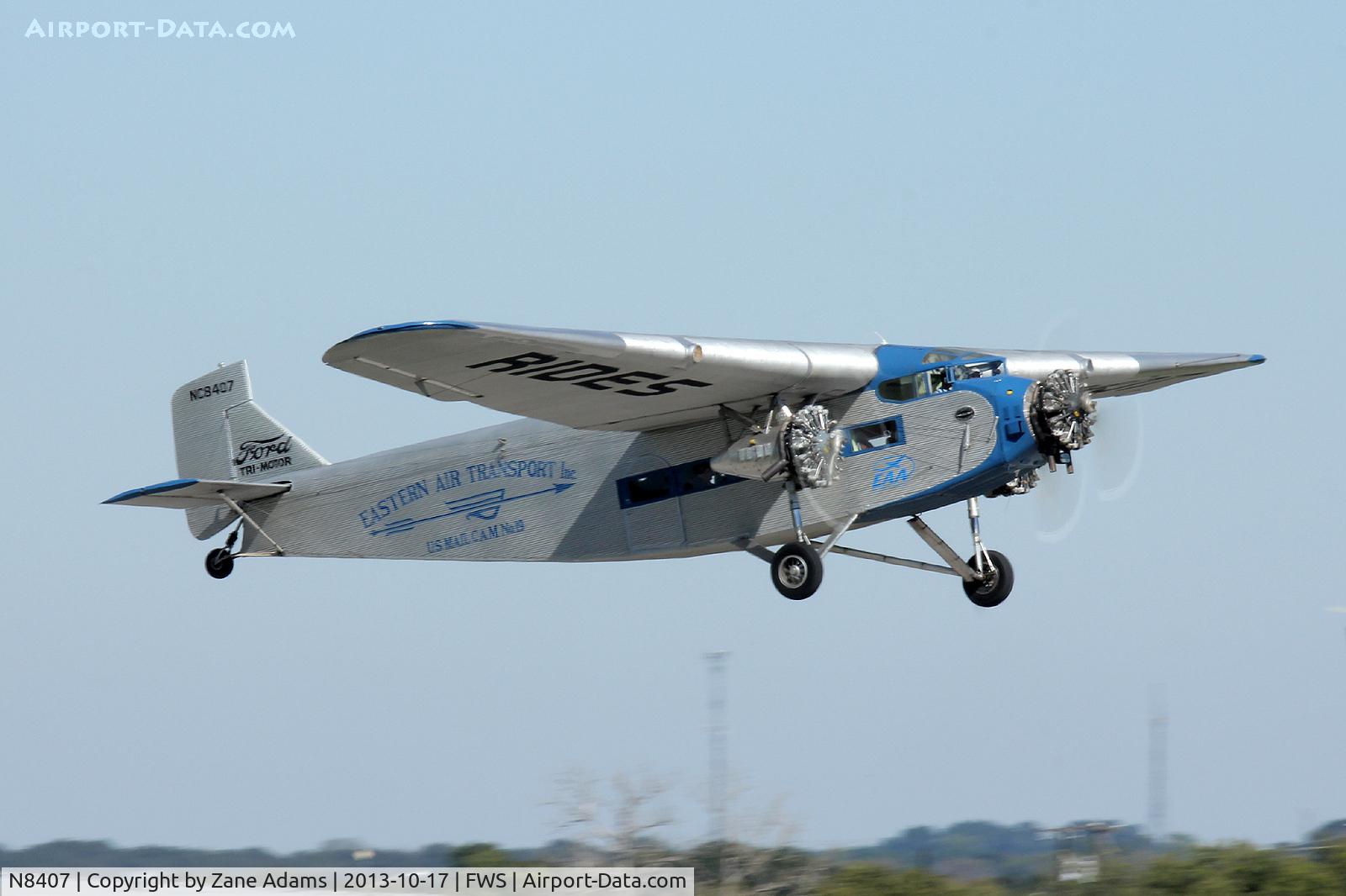 N8407, 1929 Ford 4-AT-E Tri-Motor C/N 69, EAA Ford Tri-Motor flight - Fort Worth, TX