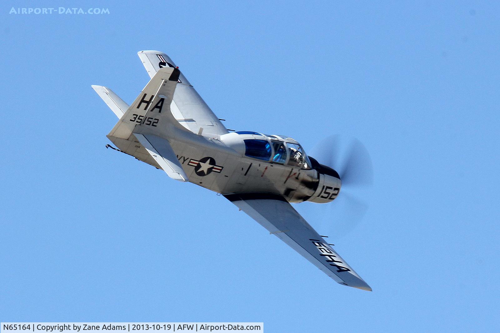N65164, 1955 Douglas EA-1E Skyraider AD-5W C/N 55-471DH, At the 2013 Alliance Airshow - Fort Worth, TX