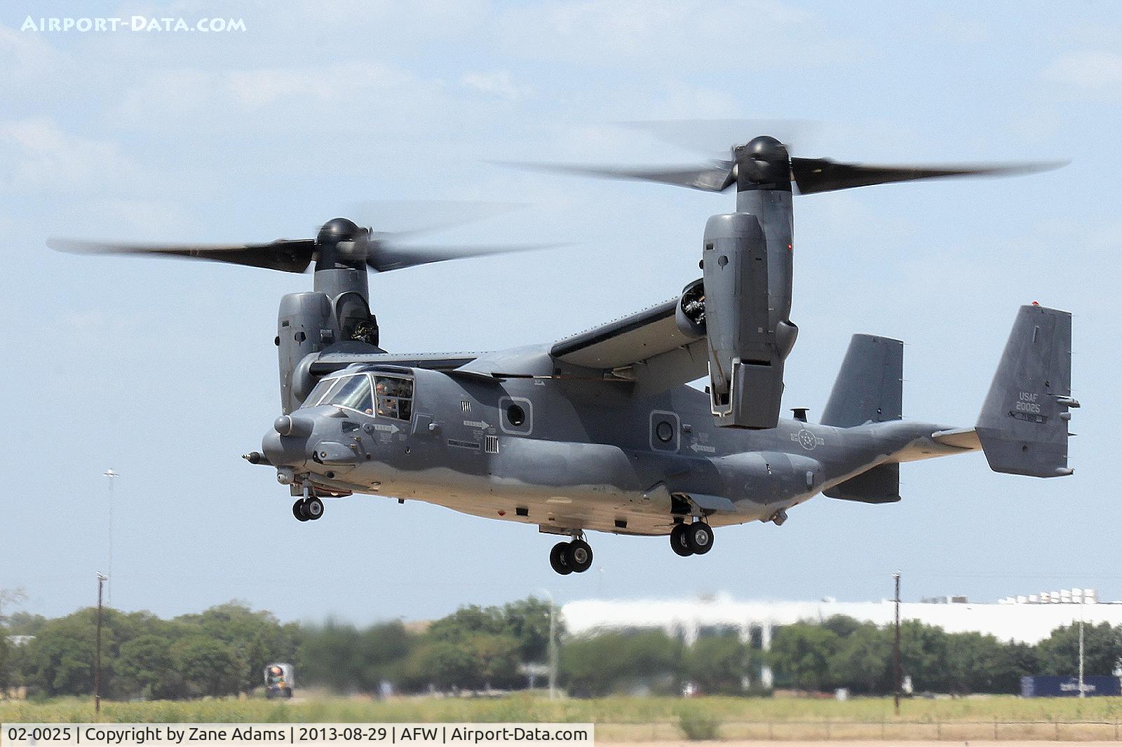02-0025, 2002 Bell-Boeing CV-22B Osprey C/N D1006, At Alliance Airport - Fort Worth, TX